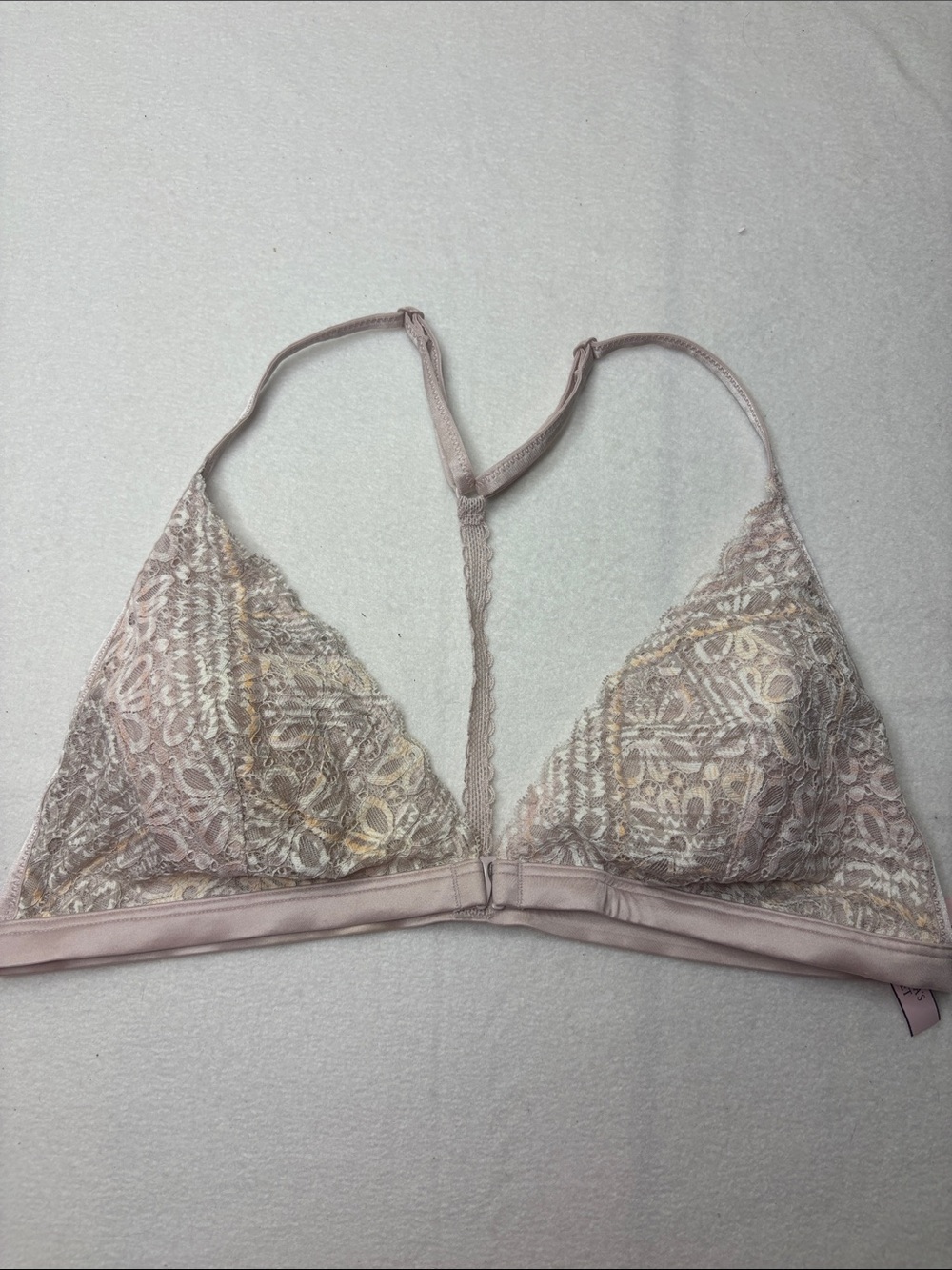 Victoria's Secret Lace Racerback Bralette in Blush